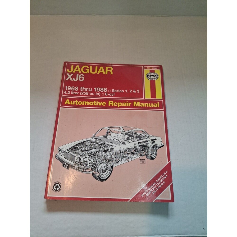 Jaguar XJ6 Series 1 2 & 3 4.2L 1968-86 Haynes Automotive Repair Manual #242 6cyl